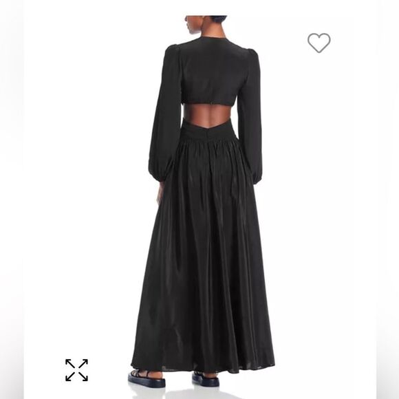 FARM Rio Black Long Sleeve Cut Out Maxi Dress - Picture 2 of 7